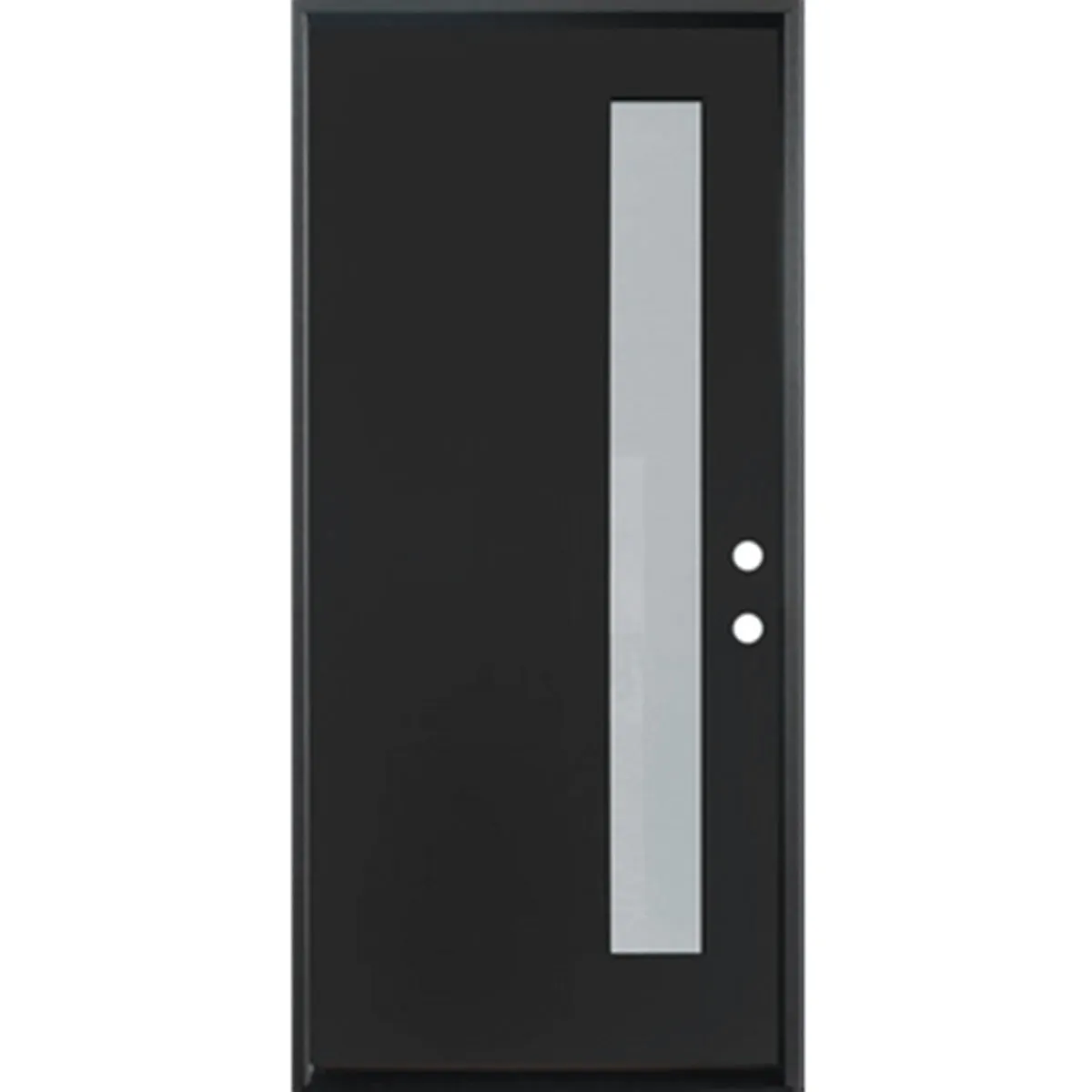 1-LITE OFFSITE, ACID ETCH FIBERGLASS DOOR PAINTED BLACK