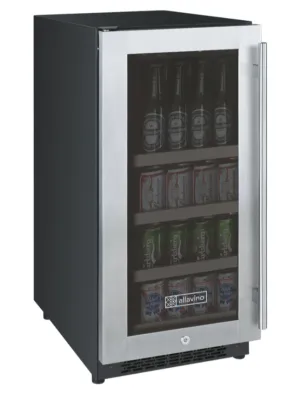 Allavino 15" Wide Left Hinge Stainless Steel Beverage Center