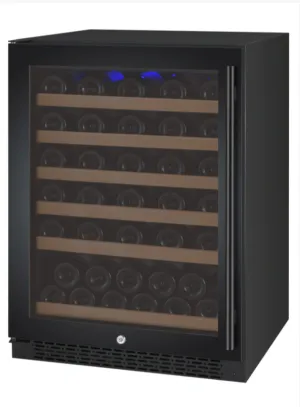 Allavino 24" Left Hinge 56 Bottle Single Zone Black Wine Refrigerator