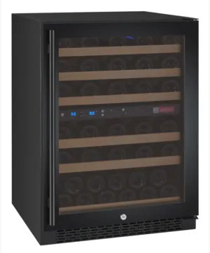 Allavino 24" Right Hinge 56 Bottle Dual Zone Black Wine Refrigerator