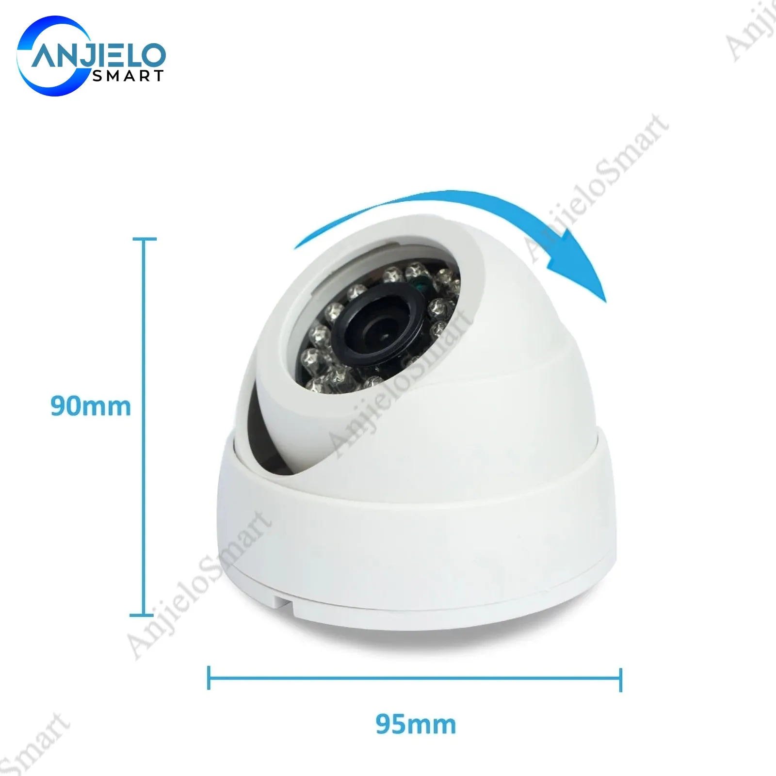 AnjieloSmart 720P/960P/1080P AHD Security Dome Mini Camera Video Surveillance Indoor CMOS Camera 15M IR Night Vision