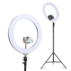 Embellir Ring Light 19'' LED 6500K 5800LM Dimmable Diva With Stand Silver