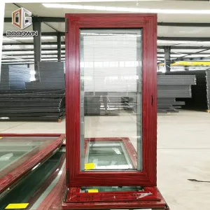 Ottawa best wood effect double glazed extruded energy saving aluminum windows